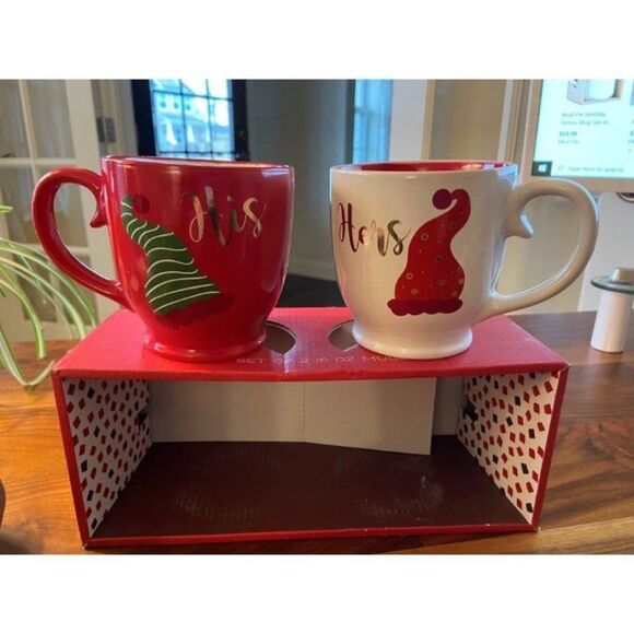 His and Hers Christmas Mugs (Set of two) - Picture 1 of 7